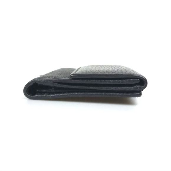 GUCCI WALLET BI FOLD 143389 0959 GG CANVAS Black Leather Authentic - Picture 7 of 11